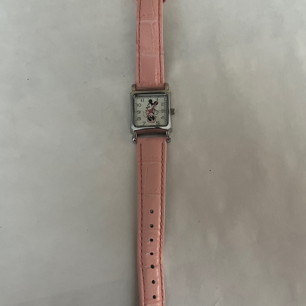 Disney Parks Minnie Watch - Lt pink band